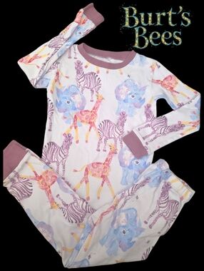 *1175 Burt's Bees animal 2pc pajama set Girls 3T